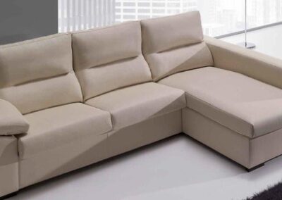 sofa chaise lounge piel